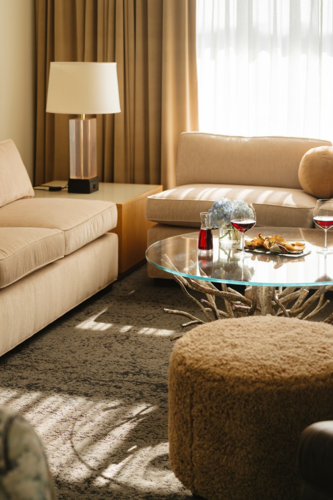 21c Suite renovated with seating area and in-room dining