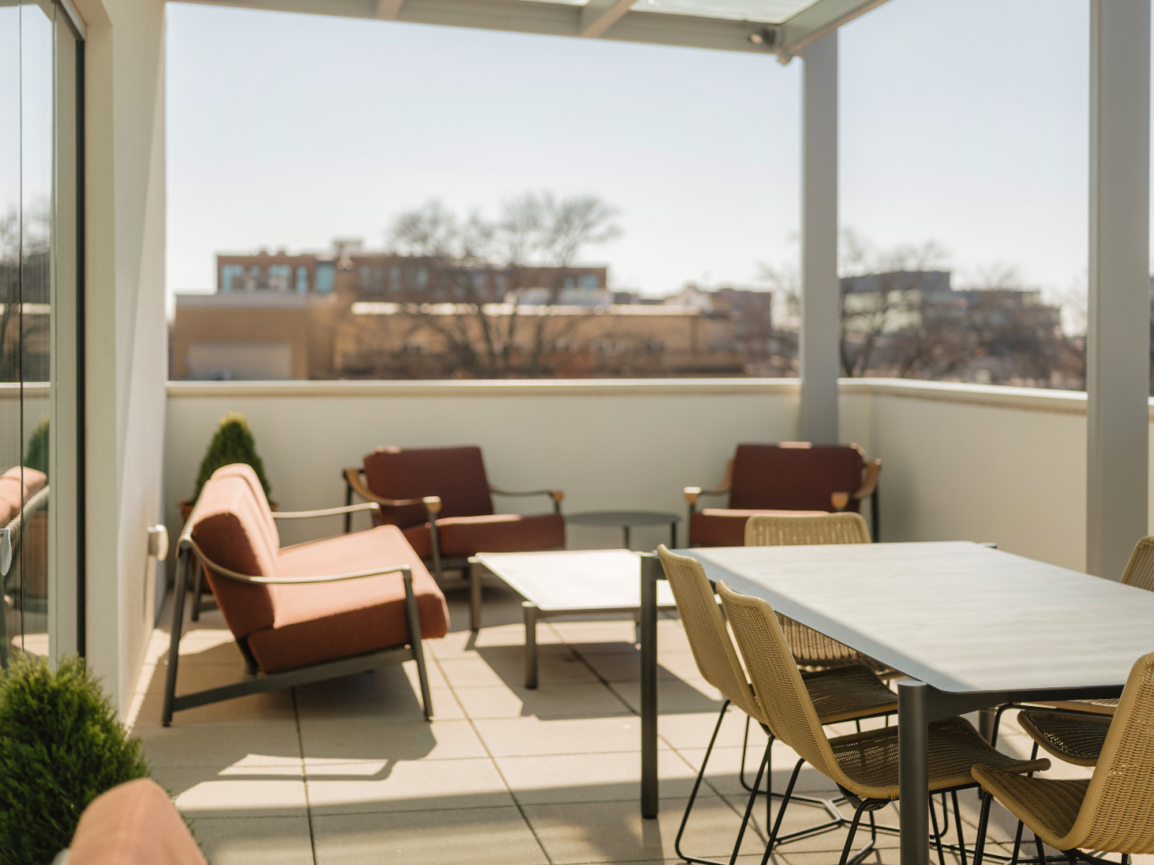 Private veranda in a renovated 21c Suite