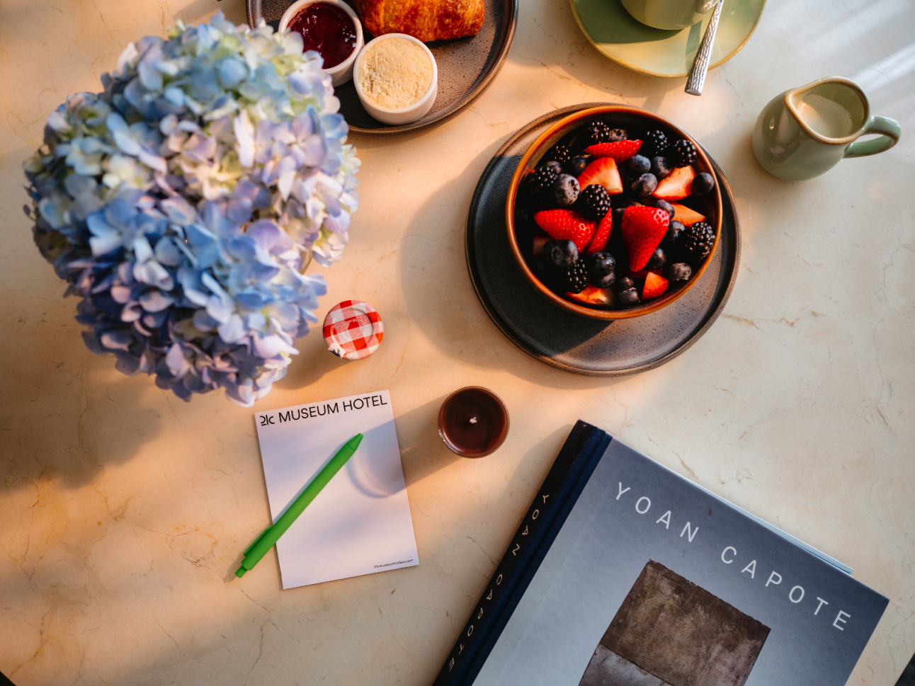 In room dining in Luxury King renovated room at 21c Bentonville