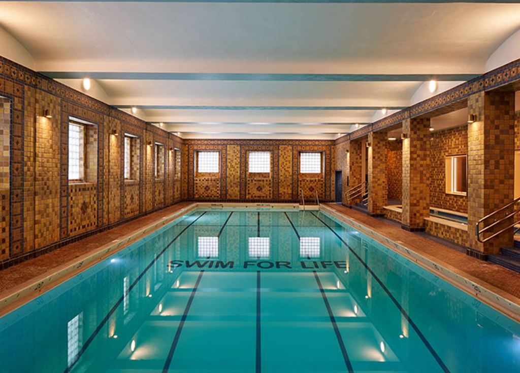 Indoor pool at 21c Museum Hotel St. Louis