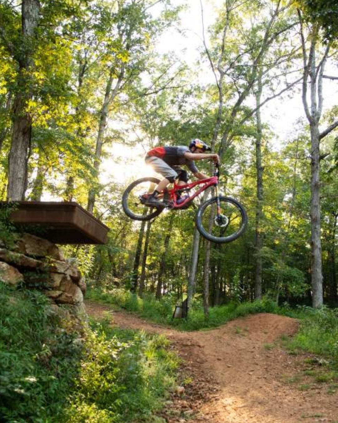 mounting biker in bentonville, arkansas