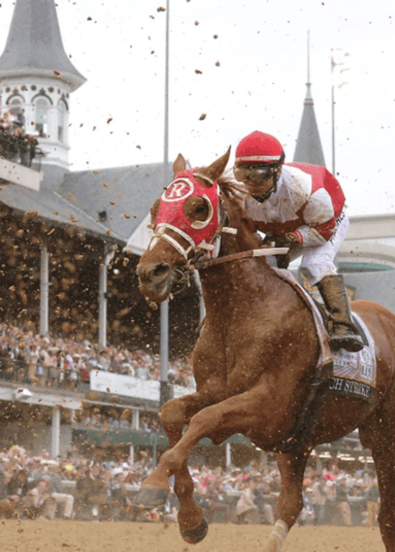 man on horse at churchill downs