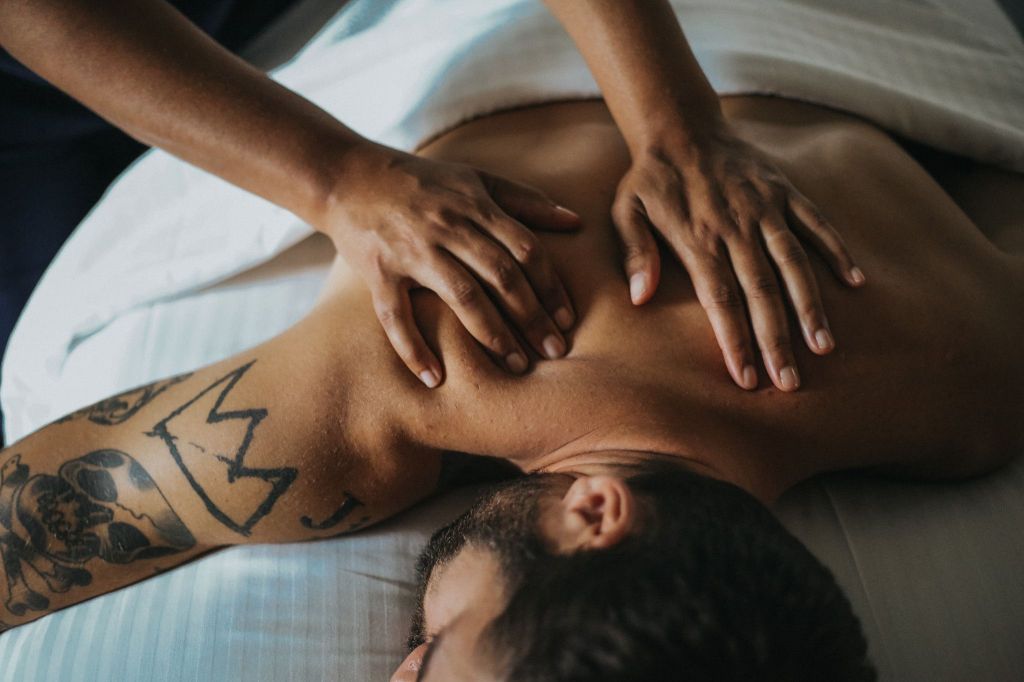 man receiving massage