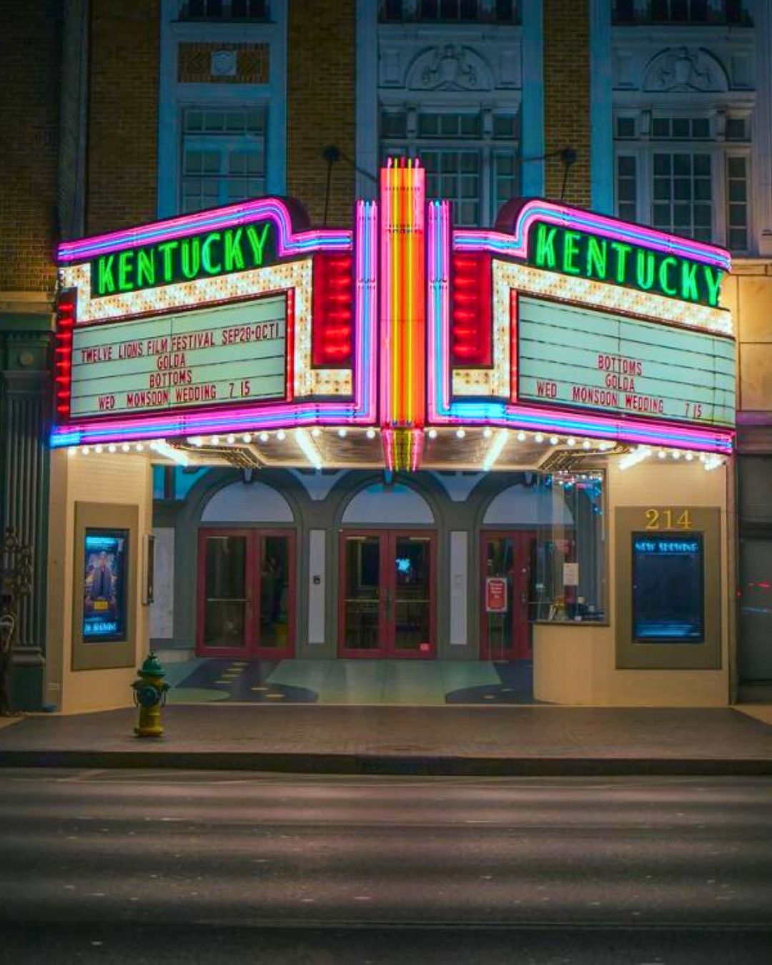 Exterior of the Kentucky Theatre in Lexington, Kentucky.