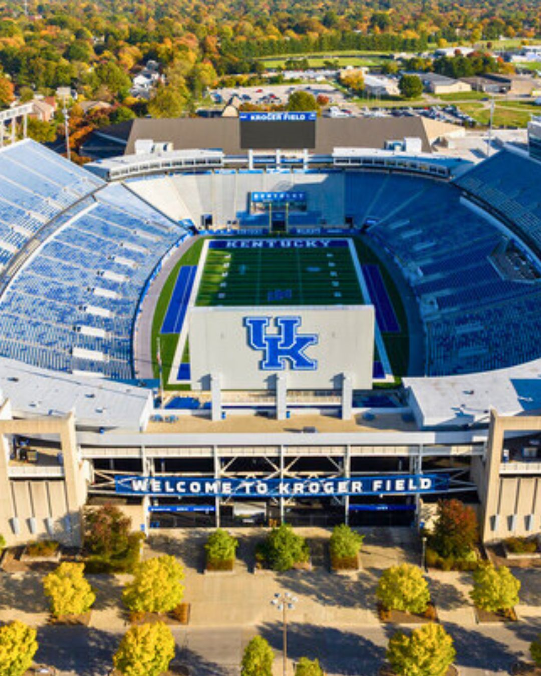 Exterior of Kroger Field in Lexington, Kentucky.