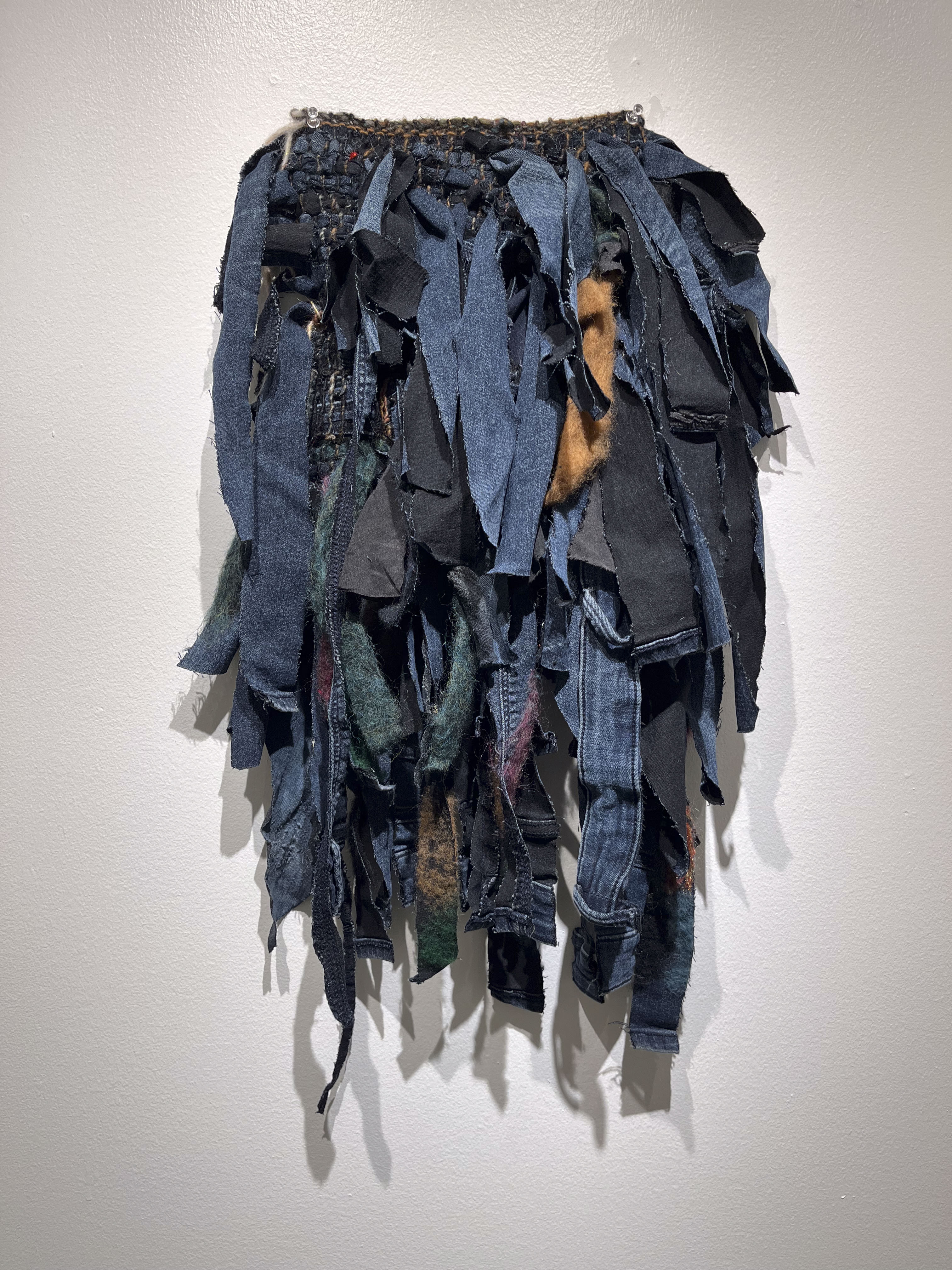 Denim weaving sculpture