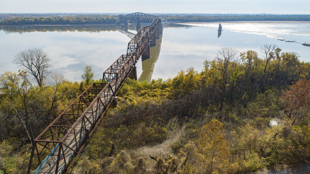 Old Chain of Rocks Bridge in St. Louis, Missouri