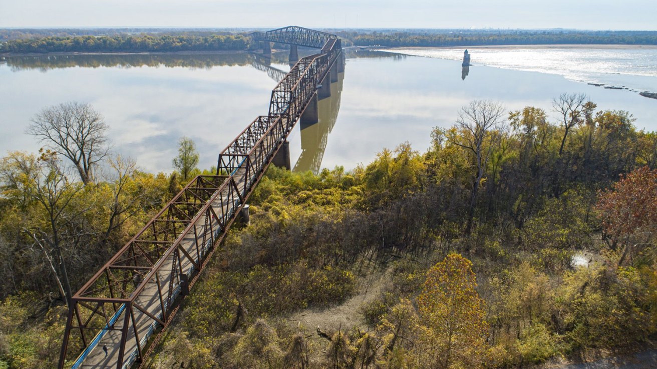 Old Chain of Rocks Bridge in St. Louis, Missouri