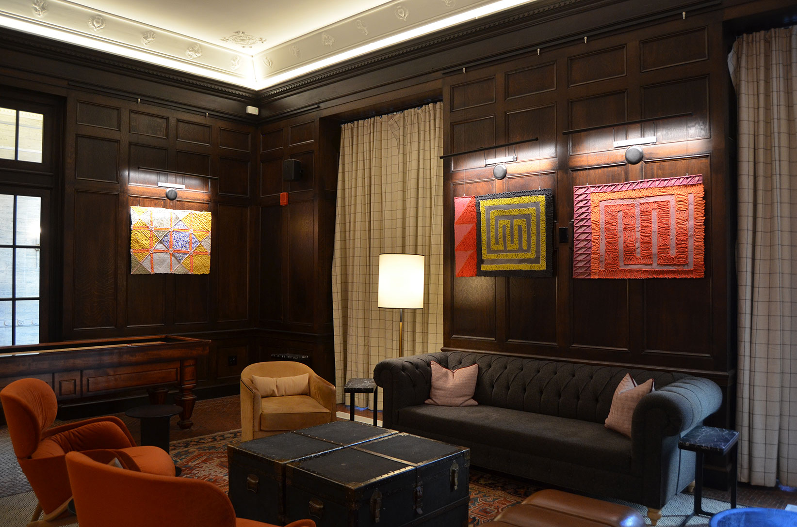 Artwork by Sage Dawson in the Billiards Room at 21c Museum Hotel St. Louis