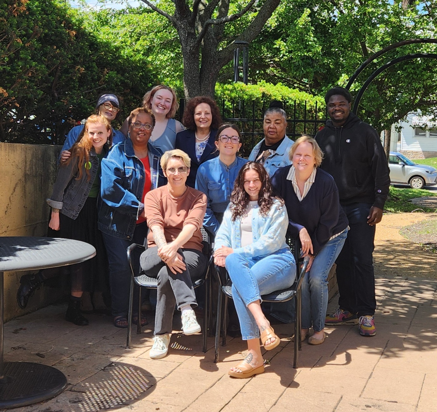 Volunteers and employees at Safe Connections in St. Louis